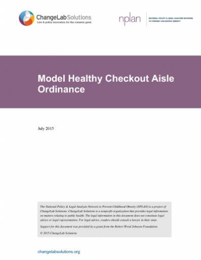 Model Healthy Checkout Aisle Ordinance Cover