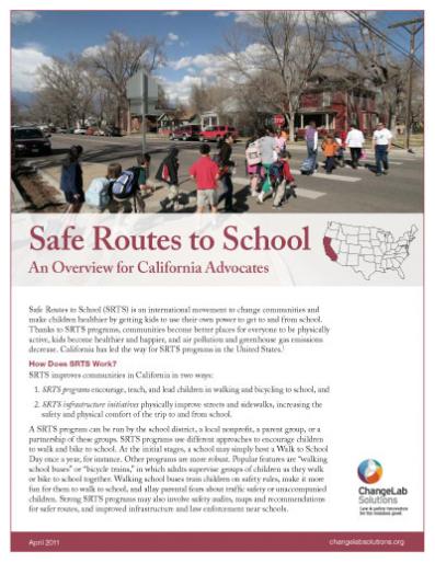 Safe Routes to School Programs in California