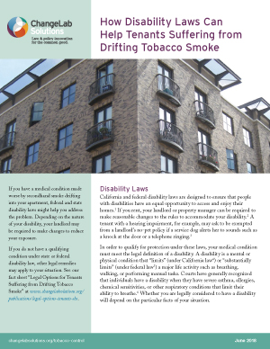 How Disability Laws Can Help Tenants Suffering from Drifting Tobacco Smoke 