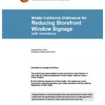 Model California Ordinance for Reducing Storefront Window Signage Cover