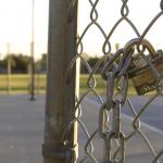 An unlocked and open school gate