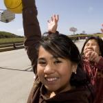 Students playing tether ball - Pacifica