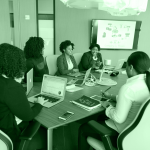 A group of professionals being trained
