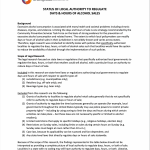 Memo for alcohol sales regulation findings
