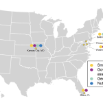 Map showing local policy options for healthy food access across US
