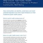 Help Ensure That Public Health Professionals Can Continue to Protect Community Well-Being