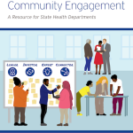 Health department staff engaging with community