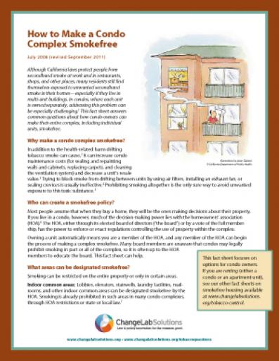 Condo Complex Smokefree Fact Sheet Cover 