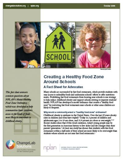 Creating a Healthy Food Zone Around Schools Cover