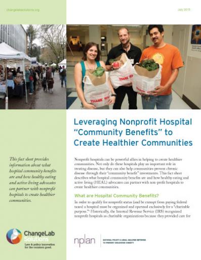 Leveraging Nonprofit Hospital Community Benefits Cover