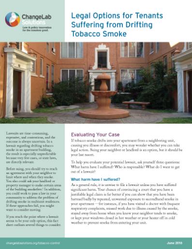 Legal options fact sheet cover