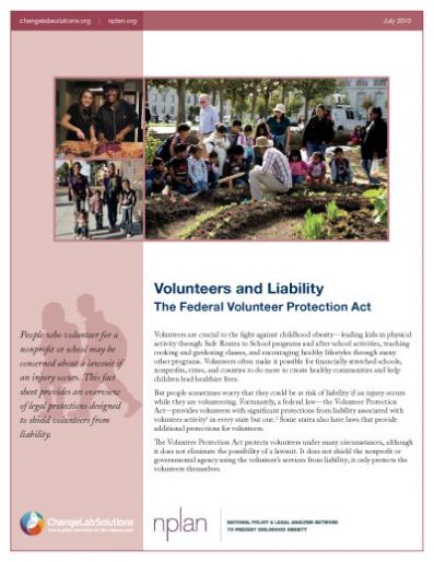 Volunteers and Liability cover 