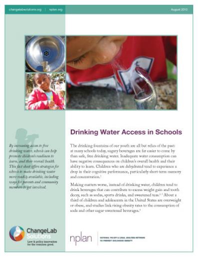 Drinking Water Access in Schools Cover