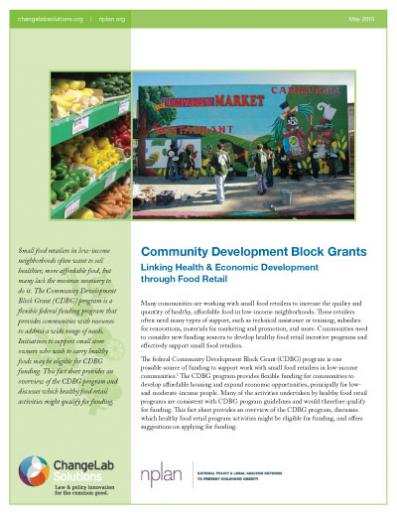 Community Development Block Grants