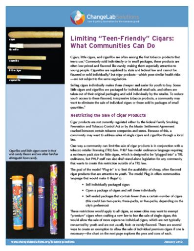Limiting “Teen-Friendly” Cigars