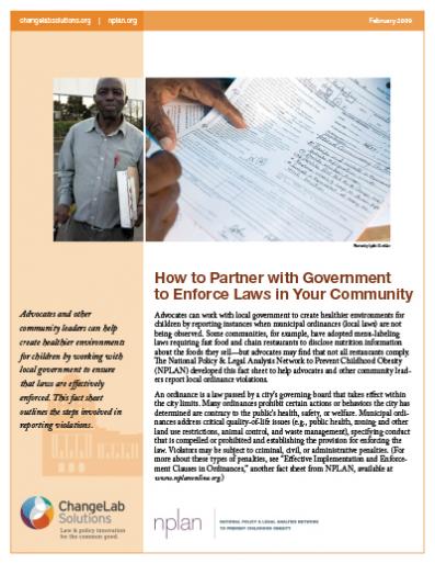 How to Partner with Government to Enforce Local Laws
