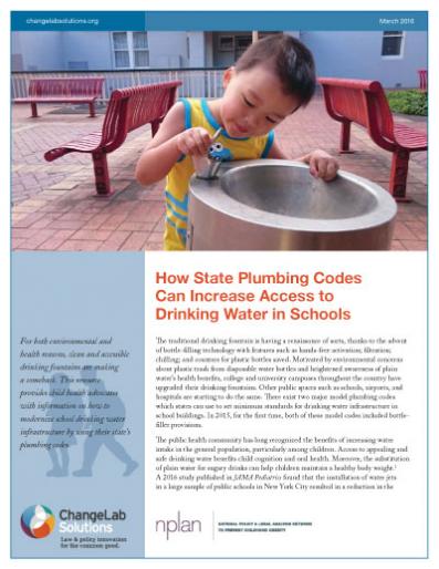 How State Plumbing Codes Can Increase Access to Drinking Water in Schools