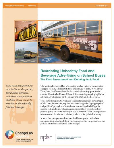 Restricting Junk Food Advertising on School Buses