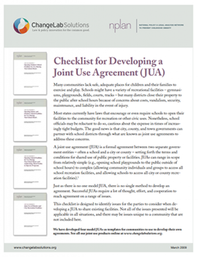 Joint Use Agreement Checklist