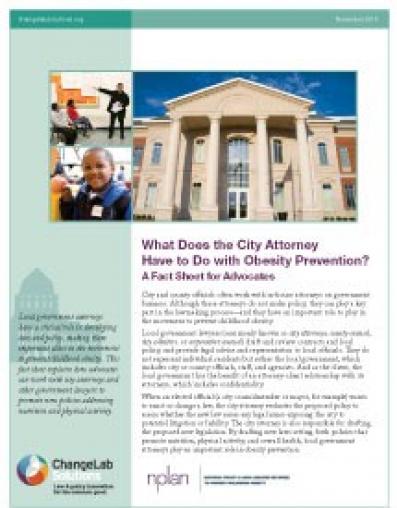 What Does the City Attorney Have to Do with Obesity ... What Does the City Attorney Have to Do with Obesity ...