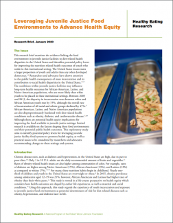 Leveraging Juvenile Justice Food Environments to Advance Health Equity